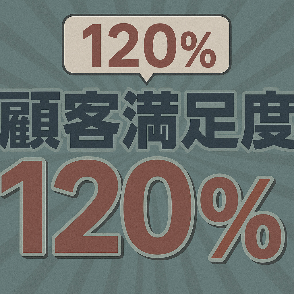 顧客満足度120％を目指して